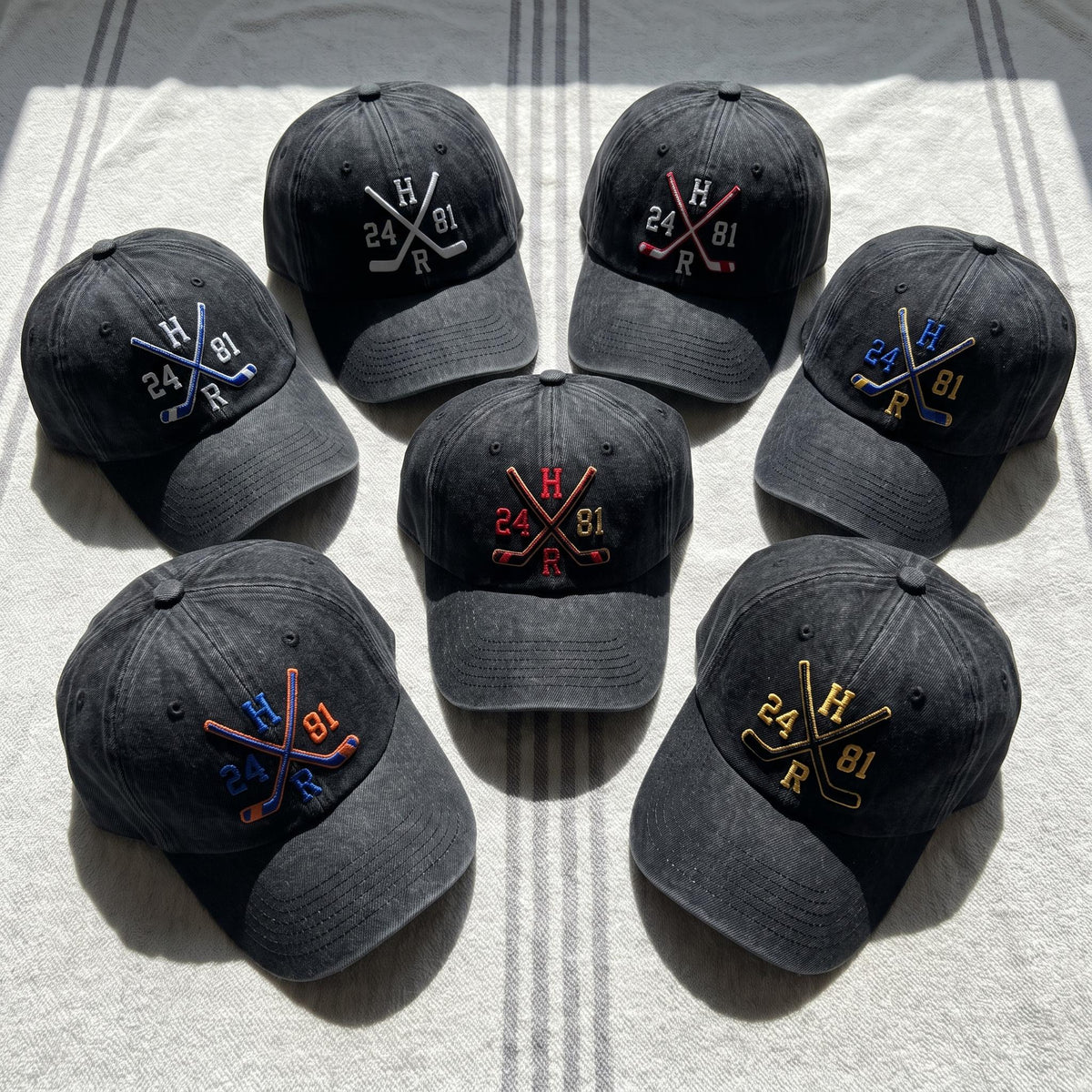 Personalized Hockey Embroidered Hat, Custom Player Name and Number Baseball Cap, Hockey Fan Gift