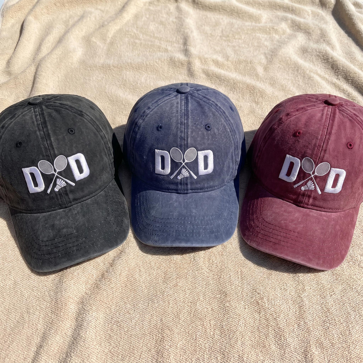 Personalized Badminton Dad Hat, Custom Name Embroidered Baseball Cap, Badminton Player Gift