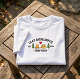 Custom Camp Bachelorette Shirt, Personalized Camping Wilderness Bridal Party Tee