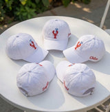Custom Name Embroidered Hat, Lobster Cocktail Social Club Cap, Personalized Nautical Hats, Matching Family Vacation Hat, Beach Bach Gift