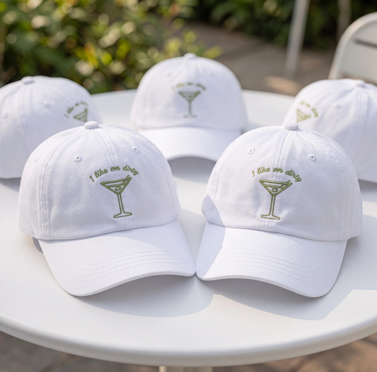 I Like Em Dirty Martini Hat, Custom Cocktail Bachelorette Caps, Embroidered Espresso Martini Hat, Bridesmaid Gifts, Dirty Martini Cap