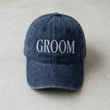 Bride Groom Embroidered Baseball Caps, Matching Wedding Couple Cotton Hats, Newlywed Gift