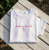Custom Bride Martini Embroidered Shirt, Tini Bit Tipsy Bachelorette Bridal Party Tee