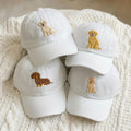 Custom Embroidered Dog Hat, Personalized Pet Portrait Baseball Cap, Cotton Dad Hat