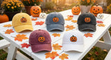 Embroidered Halloween Pumpkin Hat - Cute Jack-o'-Lantern Autumn Cap