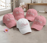 Personalized Bride Embroidered Hat, Custom Bridal Shower Baseball Cap, Bachelorette Gift, vacation hat