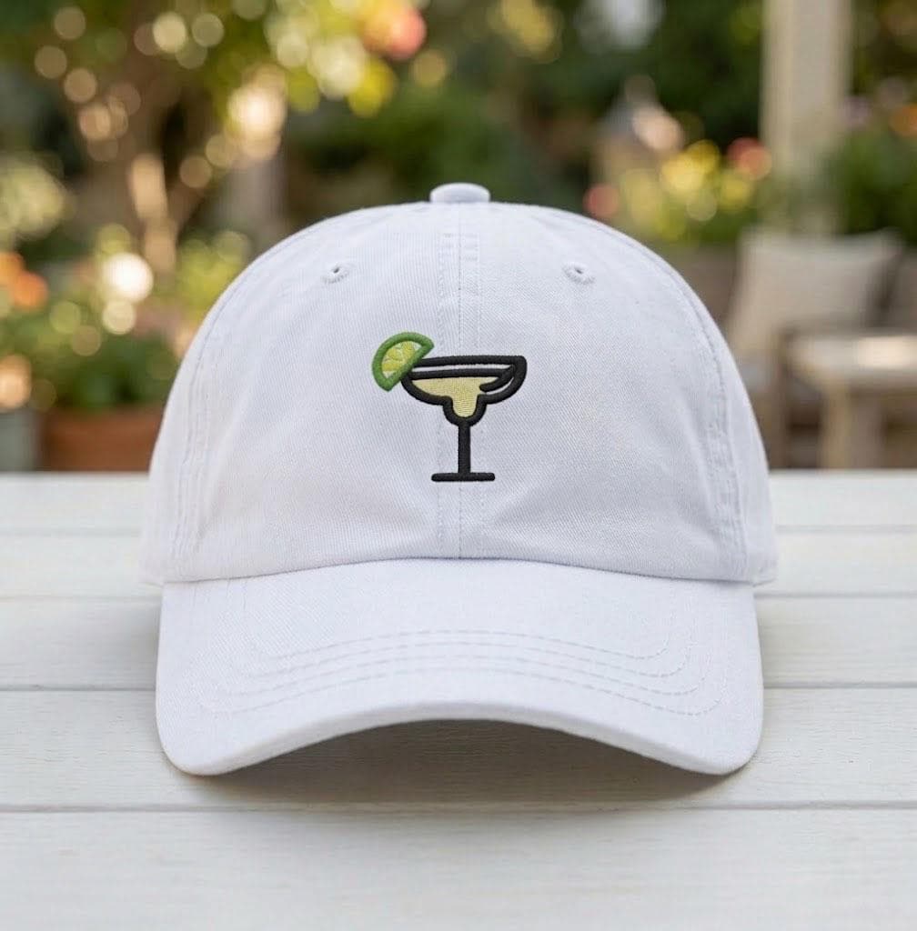 Custom Bachelorette Hats, Personalized Margarita Dad Cap, Front Back Embroidered Hat, Custom Vacation Group Caps, Girls Trip Cocktail Gifts
