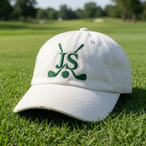 Custom Monogram Golf Embroidered Hat - Personalized Initial Cap for Golfers