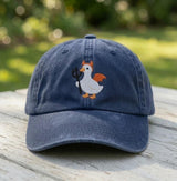 Custom Halloween Duck Hat, Embroidered Ghost Duck Cap, Funny Halloween Gift, Cute Duck Embroidered Dad Hat, Spooky Season Cap, Holiday Gift
