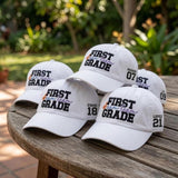 Custom Teacher Hat, Personalized First Grade Cap, Dream Team School Hat,Custom Name And Number Cap, Back To School Gift,Elementary Staff Hat