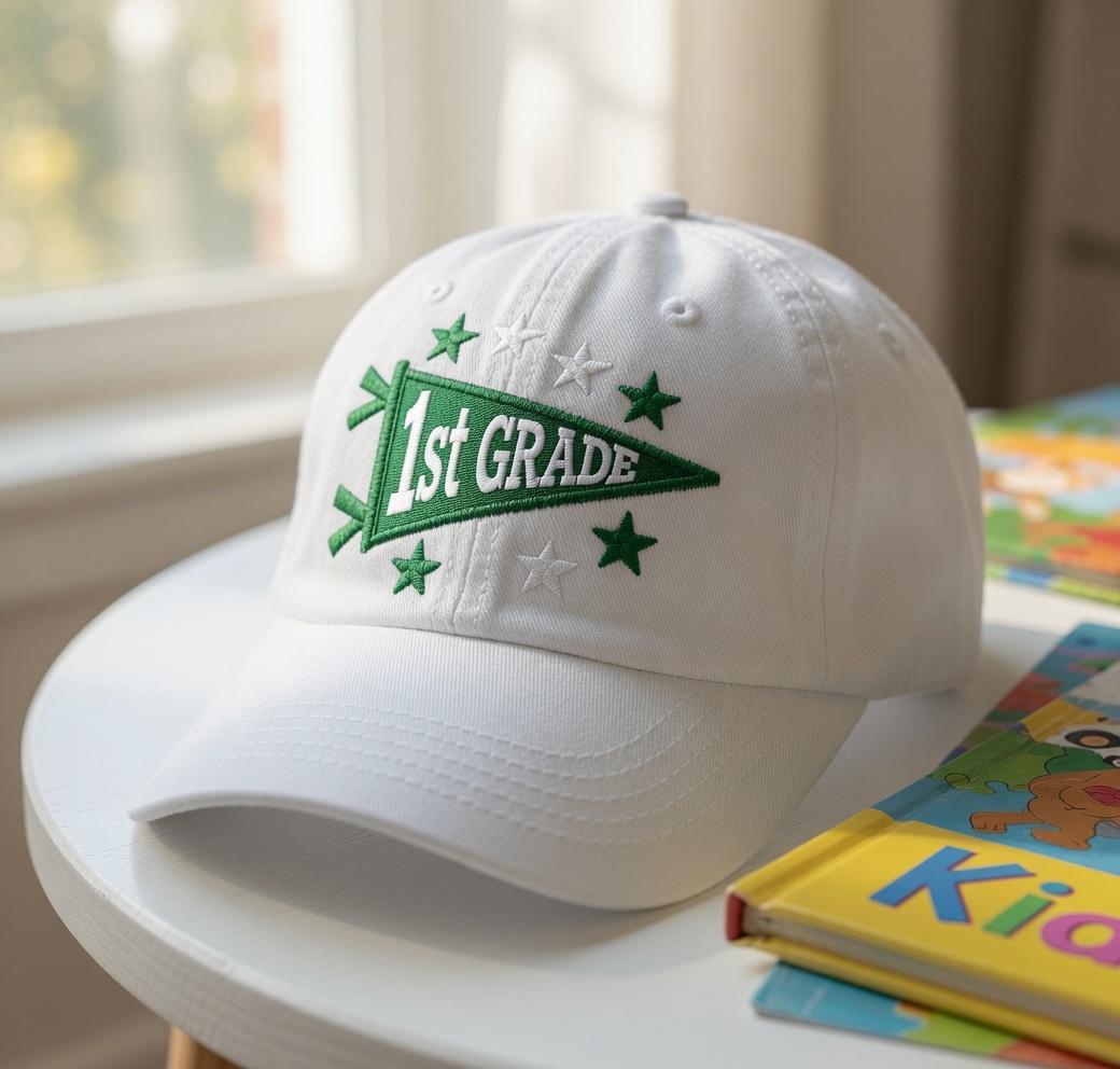 Embroidered 1st Grade Teacher Hat - Cute Back to School Elementary School Cap