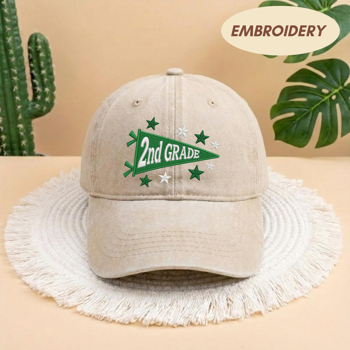 Embroidered 2nd Grade Teacher Hat - Cute Back to School Elementary Cap