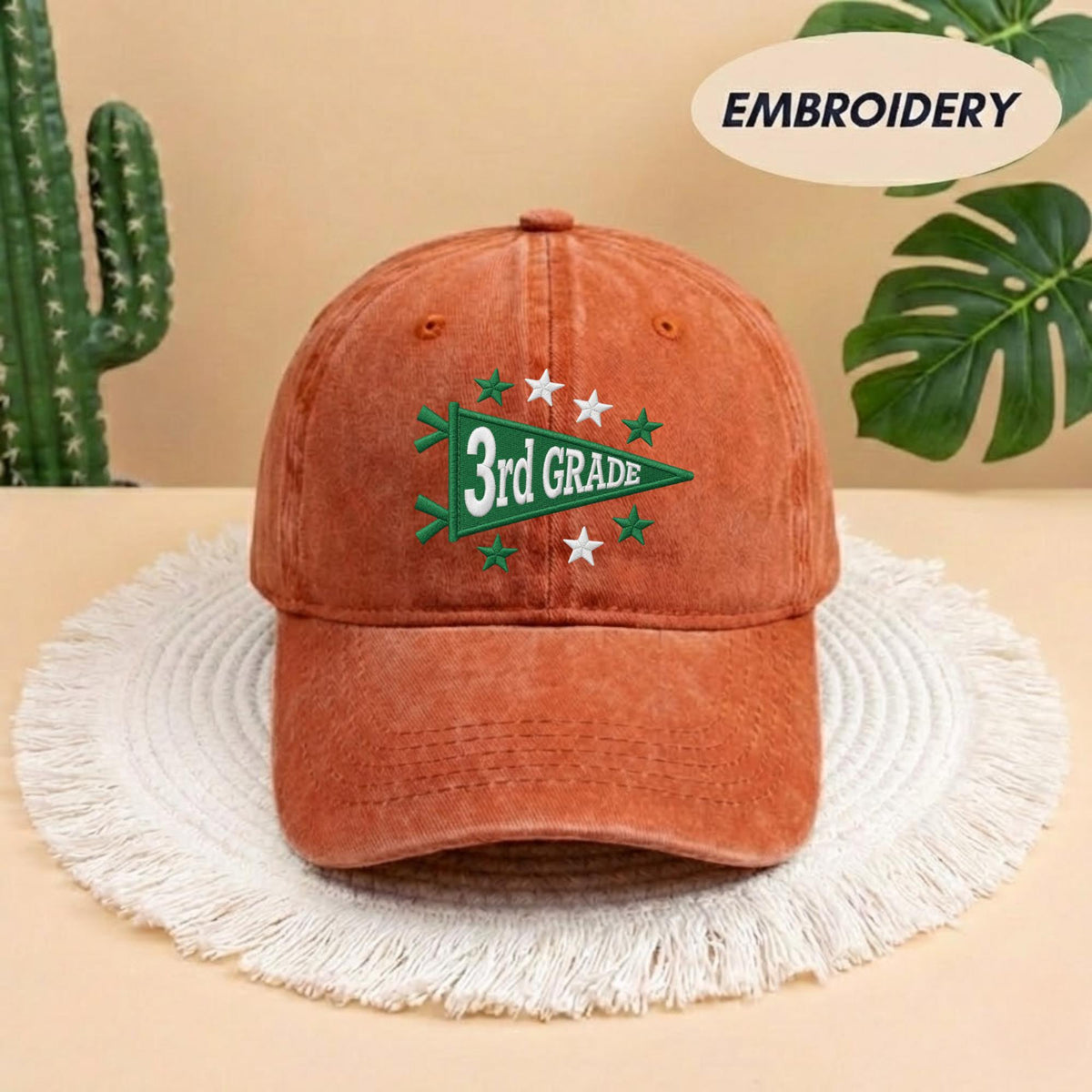 Embroidered 3rd Grade Teacher Hat - Cute Back to School Elementary Cap