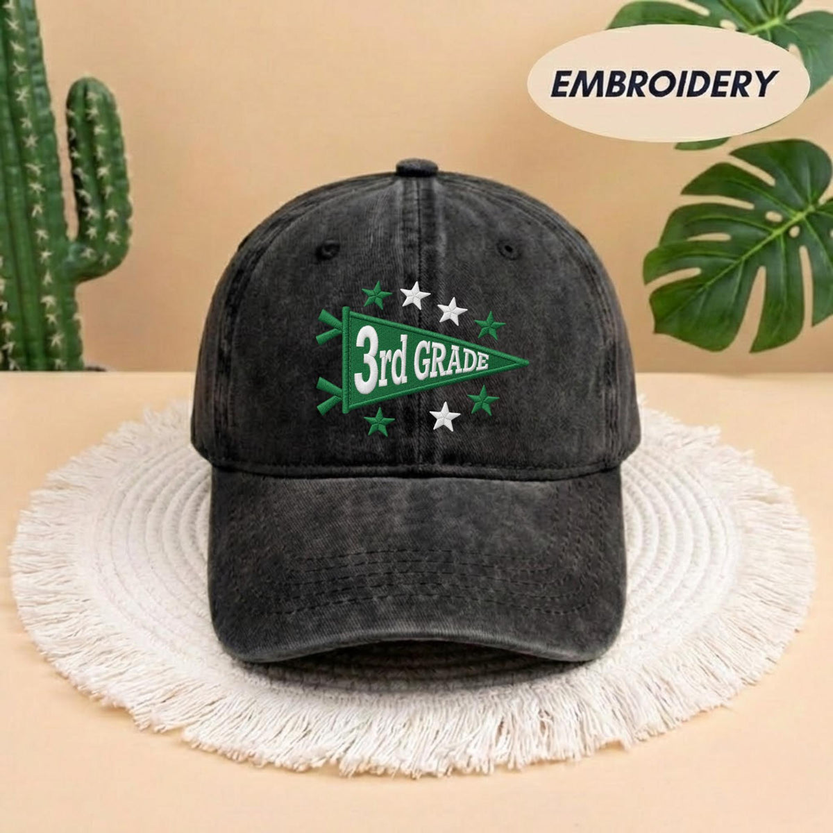 Embroidered 3rd Grade Teacher Hat - Cute Back to School Elementary Cap