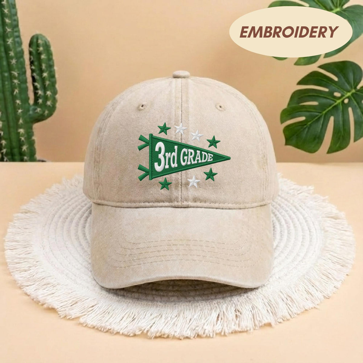 Embroidered 3rd Grade Teacher Hat - Cute Back to School Elementary Cap