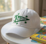 Custom Embroidered Teacher Hat - Personalized Grade & Name School Cap