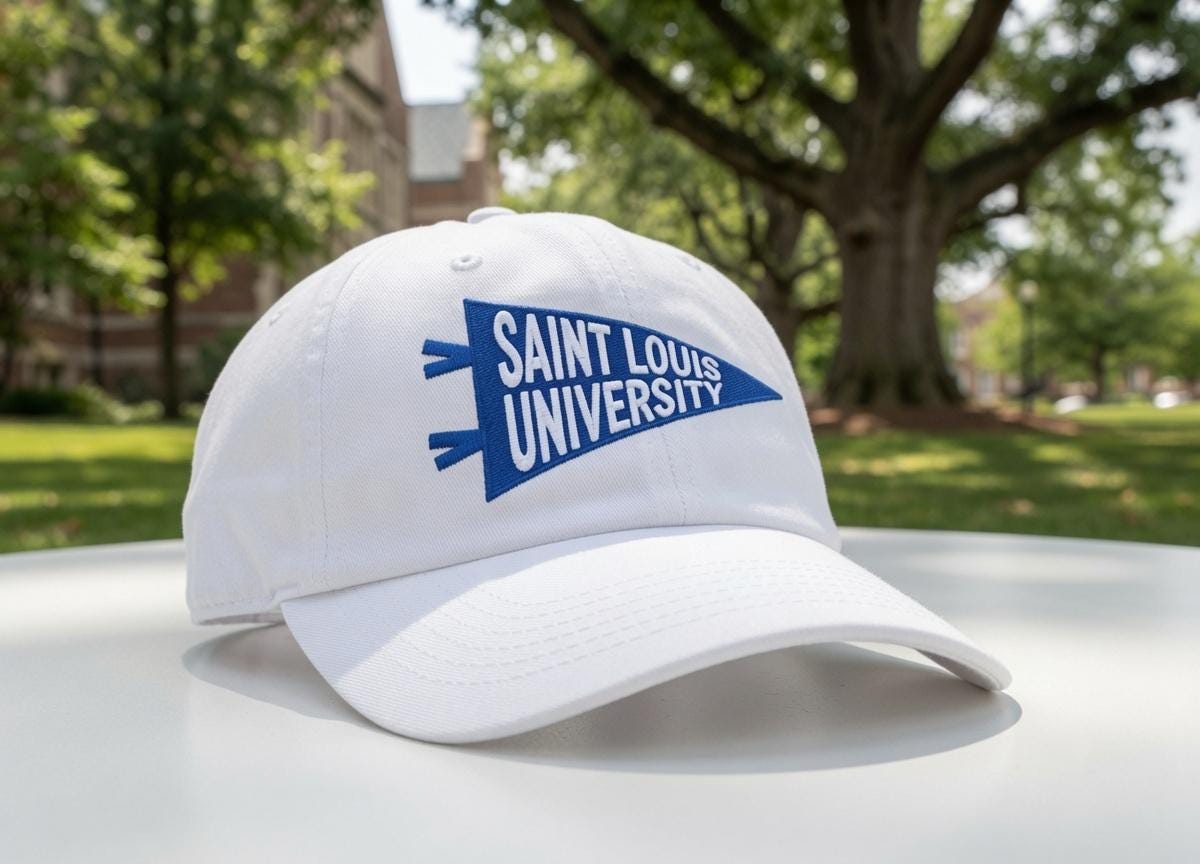Custom College Pennant Embroidered Hat - Personalized Campus Spirit Cap