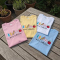 Custom Teacher Shirt, Embroidered Pencil Apple Books Back to School Personalized Tee