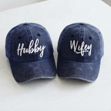 Matching Husband and Wife Embroidered Hats, Personalized Wedding Couple Baseball Caps