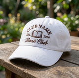 Custom Book Club Hat, Personalized Reading Group Cap, Bookworm Gift, Custom Library Dad Hat, Bookish Team Cap, Literary Gift For Reader