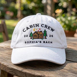 Custom Cabin Crew Hat, Personalized Bachelorette Trip Cap, Mountain Cabin Hat, Custom Bachelorette Party Gift, Camping Trip Cap, Bride Hat