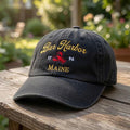 Bar Harbor Maine Lobster Embroidered Hat, Coastal Baseball Cap, Travel Souvenir Gift