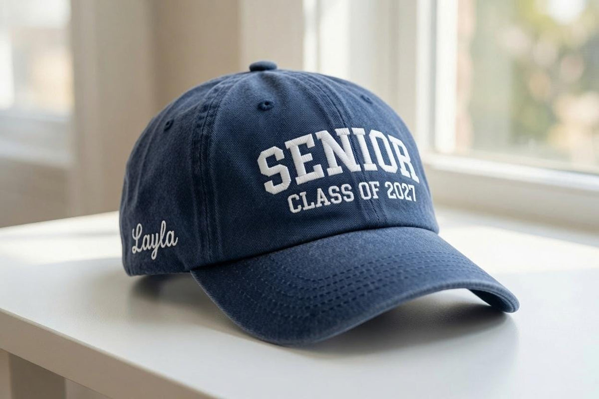 Senior Class of 2027 Embroidered Hat - Personalized Graduation Dad Cap