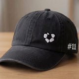 Soccer Heart Embroidered Hat, Custom Jersey Number Baseball Cap, Soccer Mom Game Day Gift