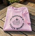 Custom Book Lover Shirt, Fully Booked Embroidered Coffee Bookworm Reading Club Tee