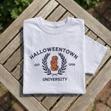 Halloweentown University Sweatshirt, Embroidered Pumpkin Halloween College Crewneck