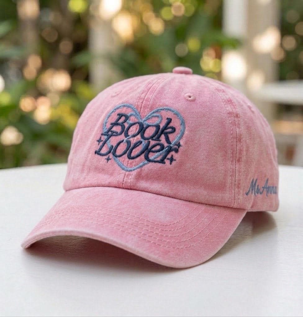 Custom Book Lover Hat, Embroidered Dad Cap, Aesthetic Bookworm Gift, Personalized Reading Cap, Trendy Vintage Baseball Hat,Bookish Accessory