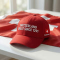 Switzerland Great Since 1291 Embroidered Hat, Swiss Pride Cap, Swiss Heritage Hat, Custom Switzerland Gift, Travel Souvenir Cap, Swiss Flag