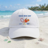 Personalized Vacation Dad Hat, Custom Name and Year Beach Baseball Cap, Cocktail Tennis Embroidery