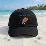 Personalized Vacation Dad Hat, Custom Name and Year Beach Baseball Cap, Cocktail Tennis Embroidery