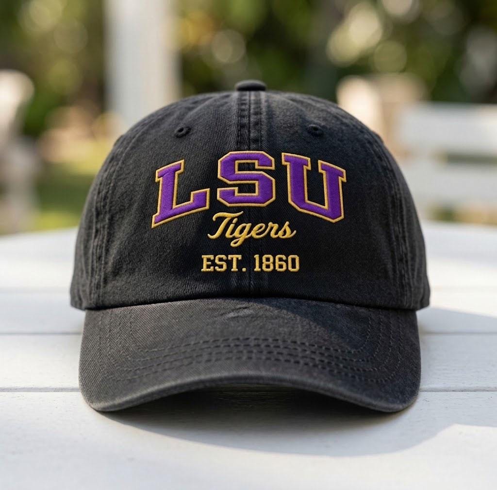 Custom College Hat, Embroidered University Cap, Personalized Sports Team Hat, Vintage Collegiate Dad Hat, Game Day Apparel, Custom Mascot