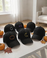 Matching Halloween Embroidered Hats, Ghost Bat Pumpkin Baseball Caps, Fall Family Gift