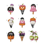 Ghost Ice Cream Embroidered Hat, Cute Halloween Baseball Cap, Spooky Fall Gift