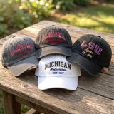Custom College Hat, Embroidered University Cap, Personalized Sports Team Hat, Vintage Collegiate Dad Hat, Game Day Apparel, Custom Mascot
