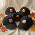Cute Bow Pumpkin Embroidered Hat - Coquette Aesthetic Fall Dad Cap