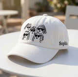 Custom Best Friends Hat, Embroidered Girl Squad Cap, Personalized Side Name Hat, Matching Bachelorette Trip Cap, Cute Bestie Gift, Dad Hat
