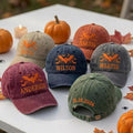 Custom Halloween Bat Hat, Personalized Family Name Cap, Spooky Season Dad Hat, Custom Date Cap, Ghost Party Gift, Fall Aesthetic Cap