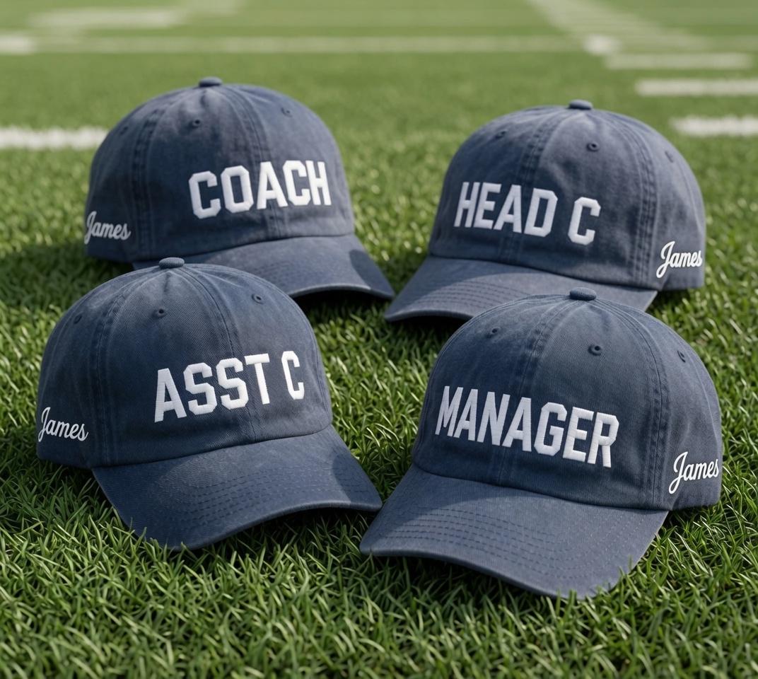 Embroidered Hat Custom Coach Baseball, Personalized Assistant Head Coach Manager Dad Hat, Sports Team Staff Appreciation Gift Cap