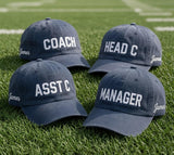 Embroidered Hat Custom Coach Baseball, Personalized Assistant Head Coach Manager Dad Hat, Sports Team Staff Appreciation Gift Cap