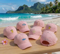 Matching Beach Vacation Embroidered Hat, Personalized Girls Trip Baseball Cap, Coastal Summer Gift