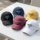 Custom Family Est 2026 Embroidered Hat, Personalized Mom Dad Grandma Grandpa Auntie Baseball Cap, Pregnancy Announcement Family Gift Cap