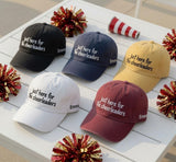 Just Here For The Cheerleaders Embroidered Hat - Funny Cheer Mom Dad Game Day Cotton Dad Cap