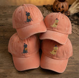 Halloween Dog Breeds Embroidered Hat, Witch Costume Puppy Baseball Cap, Dog Lover Gift