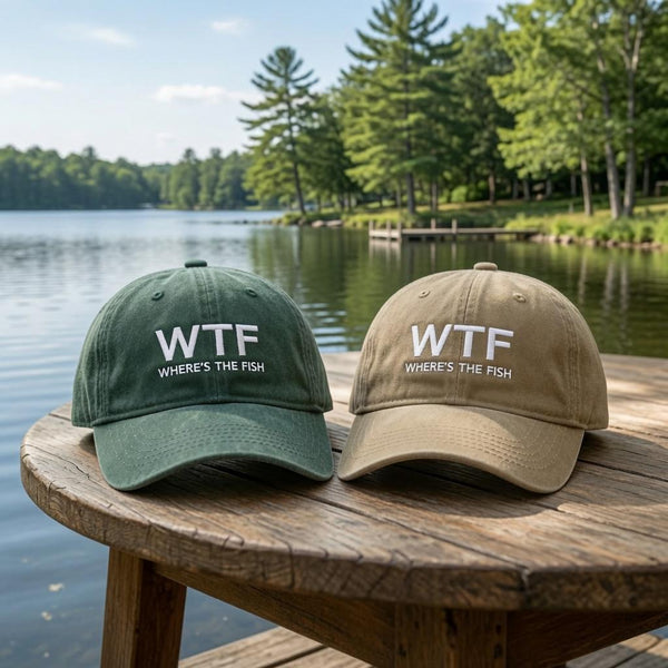 Funny Fishing Embroidered Hat, Vintage Washed Cotton Baseball Cap, Angler Gift for Dad