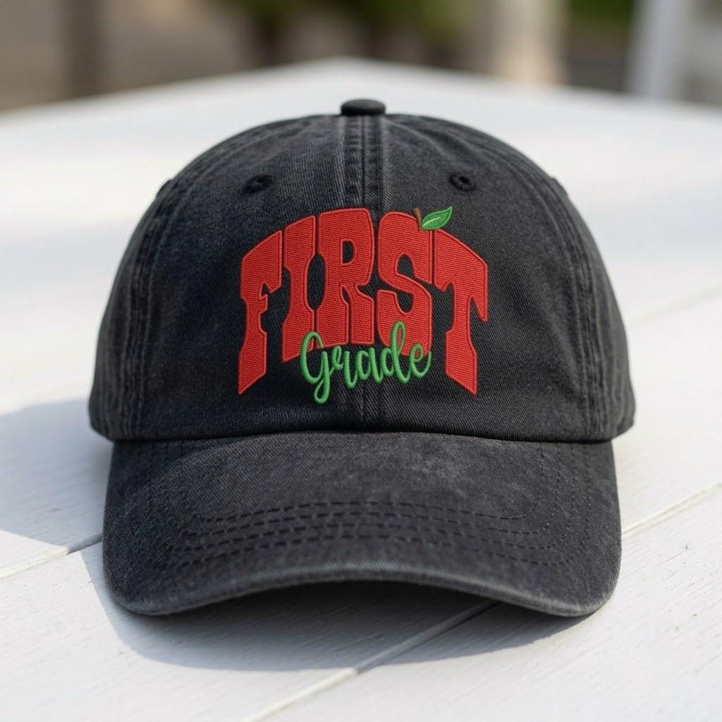 Custom Teacher Hat, Personalized Grade Level Cap, Embroidered Name Hat, Back to School Teacher Gift, Cute Kindergarten Cap, Custom Staff Hat