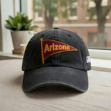 Embroidered Custom Gameday Pennant Hat, Vintage College Football Cap, Varsity Style Baseball Cap, Personalized Team Name Hat, Gift for Him